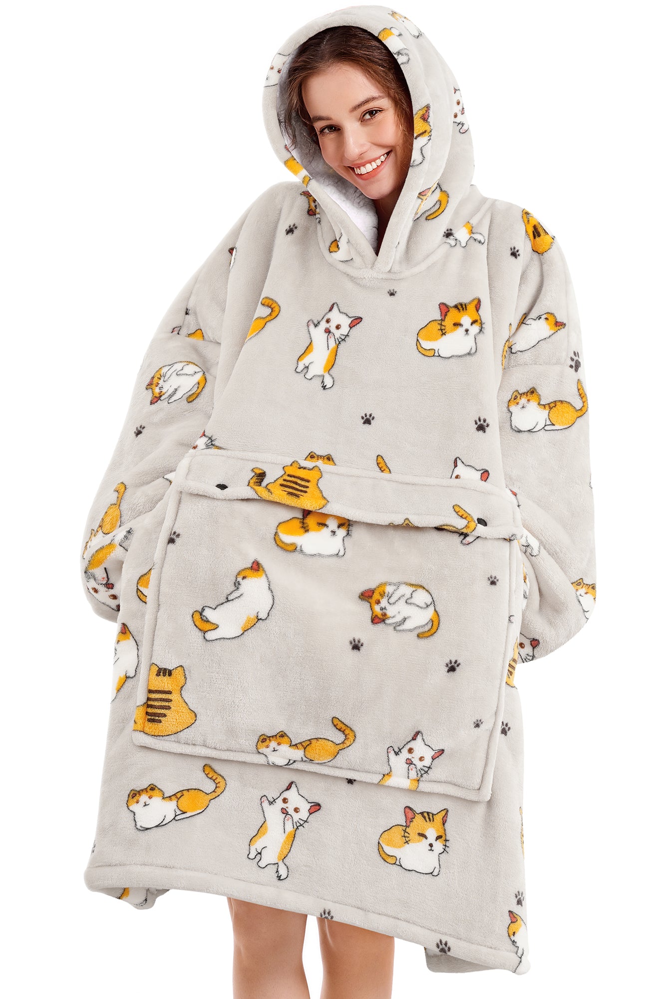 Cat Blanket Hoodie - NARECTE