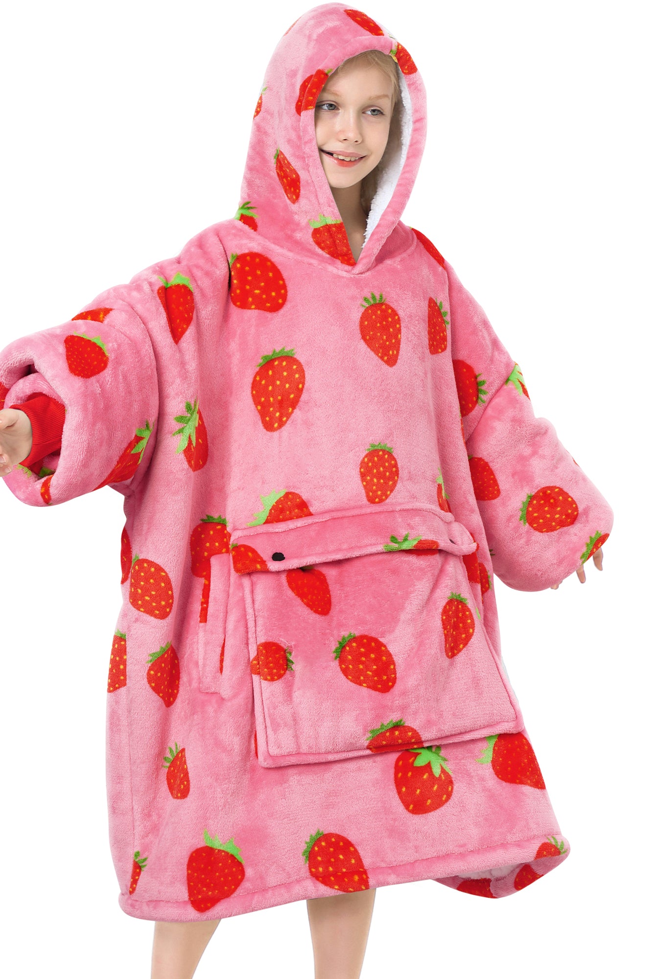 Strawberry Blanket Hoodie Teen - NARECTE